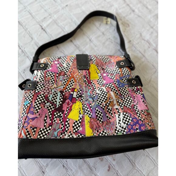 Sydney Love Hip Chic Large Hobo Bag Fashion Model Print Colorful Maximalist NWT - Picture 12 of 15